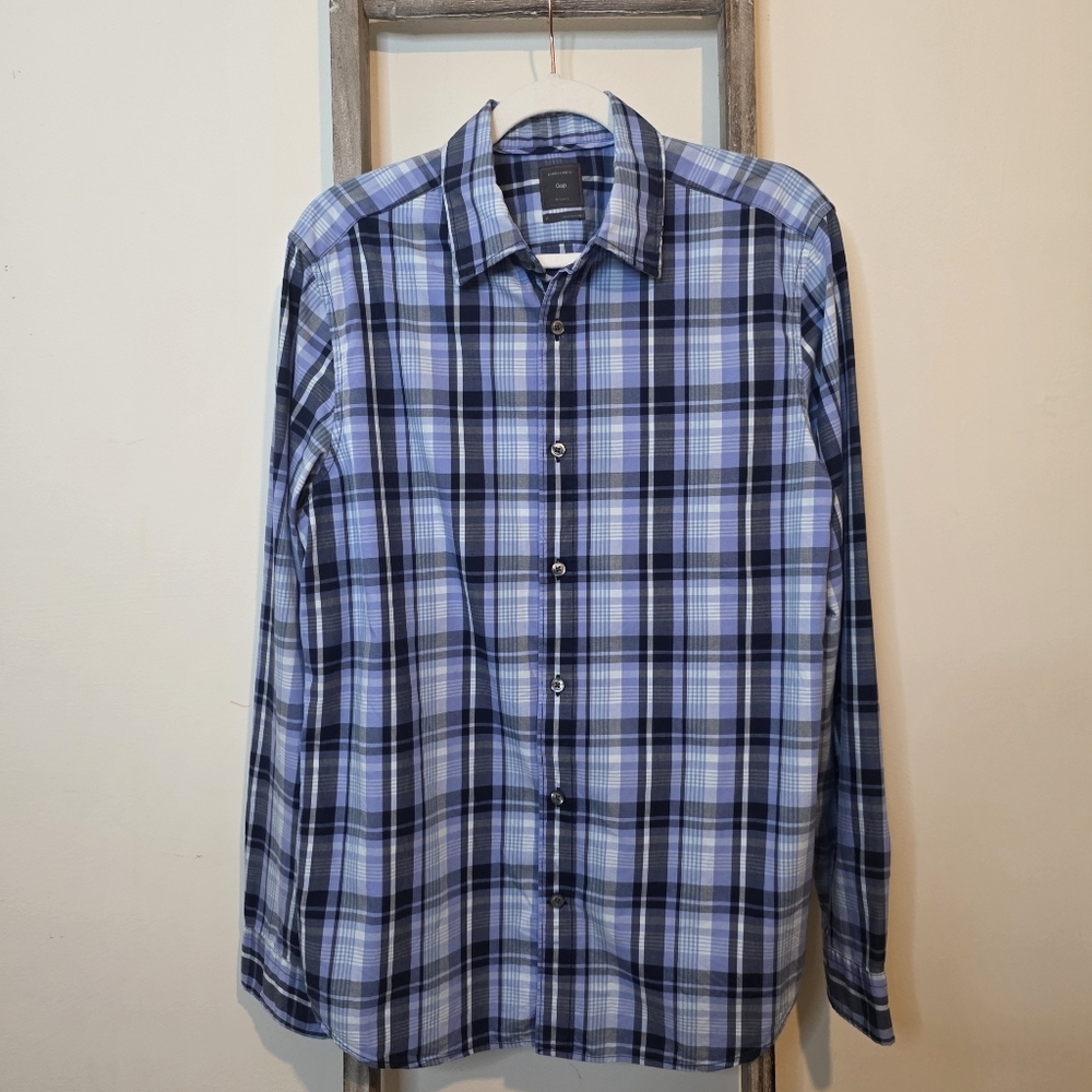 ⭐️40% Off⭐️ Gap Men's Blue Plaid Shirt